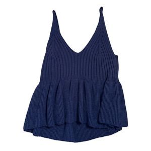 Shein Curve Navy Blue Tank Top